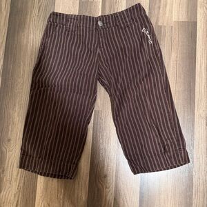 Billabong Unisex Skater, Board Shorts, Long Shorts in Brown Stripe Size 10